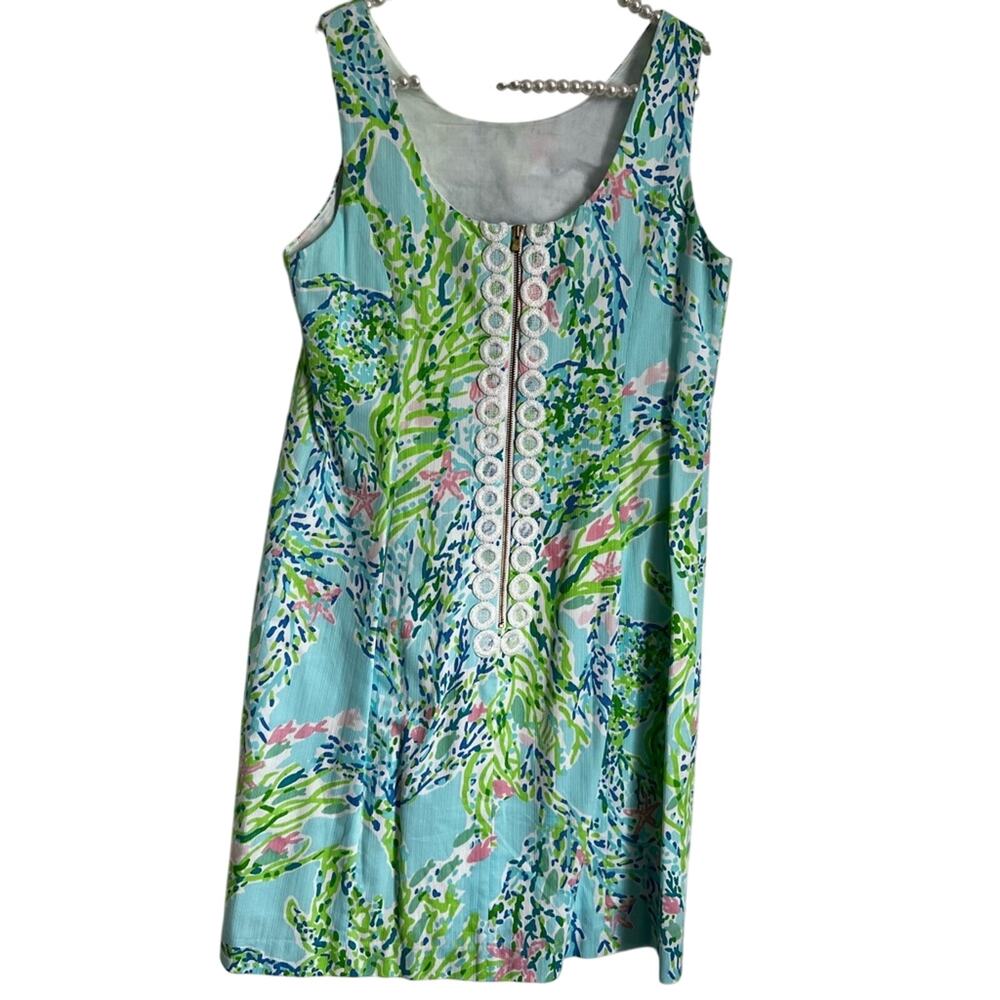 Lilly Pulitzer Cathy sky blue heaven shift dress Size 2 blue white